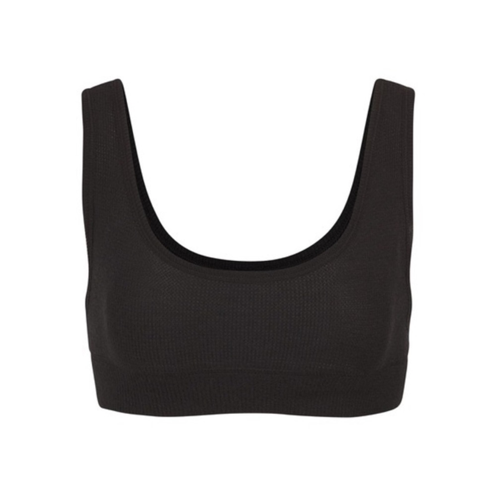 SKIMS Brushed Waffle Scoop Bralette - Onyx